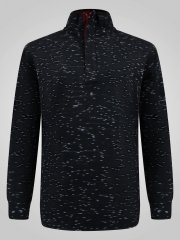 D555 Chandler Reno 1/4 Zip Neck Sweatshirt With Bear Logo Czarny