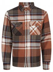 Jack & Jones Darren Flannel Overshirt brązowa