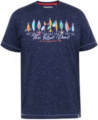 D555 Cropwell T-shirt z nadrukiem Fishing Tackle granatowy