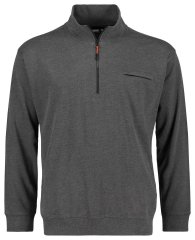 Adamo 159305 Bluza ze stójką i zamkiem Ciemnoszary melanż