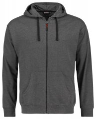 Adamo 159306 Bluza rozpinana z kapturem Ciemnoszary melanż