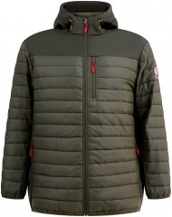 D555 Northfield Hybrid soft shell pikowana kurtka z kapturem khaki