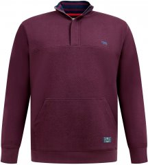 D555 Lancaster Pikowana Bluza Bordowa