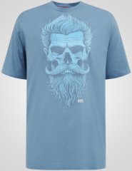 D555 Miller Bearded Skull Koszulka z Nadrukiem