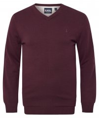 North Latitude 53133 V-Neck Knit Czerwony
