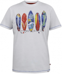 D555 Bridgford T-shirt z nadrukiem surf biały