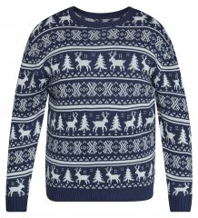 North Latitude 63144 Fjell Reindeer Knit Granatowy