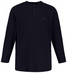 JP1880 702555 Koszulka Henley z długim rękawem Granatowa