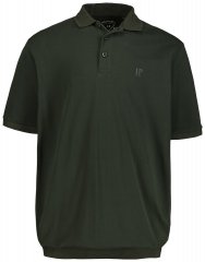 JP1880 712617 Koszulka polo z krojem na brzuch Ciemnooliwkowa