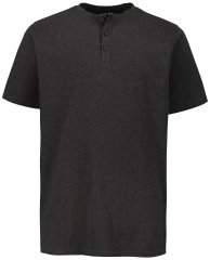 JP1880 726695 Koszulka Henley Ciemnoszara