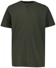 JP1880 726695 Koszulka Henley Ciemnooliwkowa