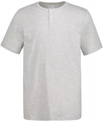 JP1880 726695 Koszulka Henley Szara melanż