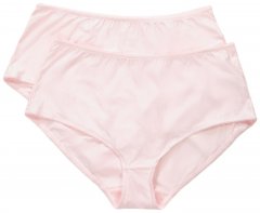 Ulla Popken 800279 Majtki w paski 2 szt. Różowa