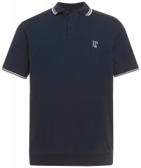 JP1880 802789 Koszulka polo z białym kontrastowym kołnierzykiem Granatowa