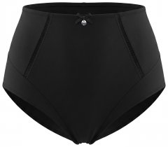 Ulla Popken 809385 Majtki modelujące z koronką Czarna