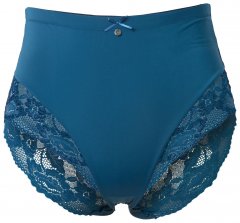 Ulla Popken 809385 Majtki modelujące z koronką Petrolowa