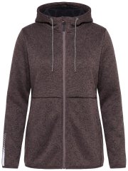 Ulla Popken 812880 Dzianinowa kurtka polarowa z misiem Taupe