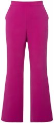Ulla Popken 813306 Szerokie spodnie garniturowe z gumką w pasie Magenta