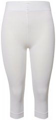 Ulla Popken 815580 Legginsy rajstopowe 3/4 z ochroną ud 80 den Biały