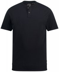 JP1880 818628 Koszulka Henley z krojem na brzuch Czarna