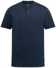 JP1880 818628 Koszulka Henley z krojem na brzuch Granatowa