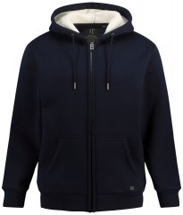 JP1880 820464 Bluza z kapturem z podszewką teddy Granatowa