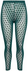 Ulla Popken 823383 Legginsy rajstopowe w kropki Oliwkowa