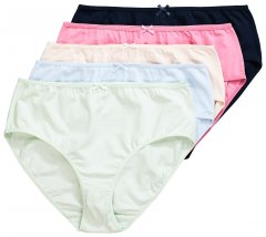 Ulla Popken 825984 Majtki w kropki 5 szt. Jasnoniebieska