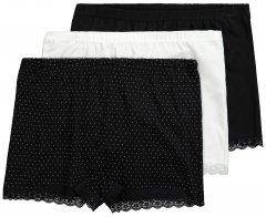 Ulla Popken 827286 Bokserki 3 szt. Czarna