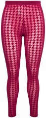 Ulla Popken 828982 Legginsy rajstopowe w kratę Jagodowa