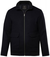 JP1880 831627 Kurtka bomber z mieszanki wełny Granatowa