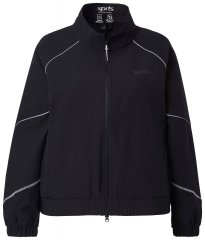 Ulla Popken 833237 Kurtka sportowa z odblaskowymi detalami Czarna
