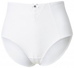 Ulla Popken 834307 Majtki modelujące z koronką Złamana biel