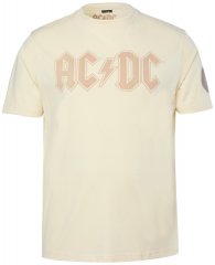 JP1880 836411 AC/DC Classic Logo Koszulka Piaskowoszara