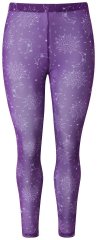 Ulla Popken 837935 Wzorzyste legginsy rajstopowe Fioletowa
