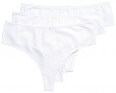 Ulla Popken 838637 Stringi 3 szt. Biały