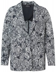 Ulla Popken 838656 Marynarka w kwiaty Biały
