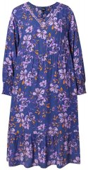 Ulla Popken 841873 Sukienka midi w kwiaty Granatowa