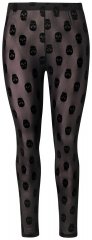 Ulla Popken 842886 Wzorzyste legginsy rajstopowe Czarna