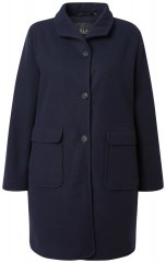 Ulla Popken 843058 Płaszcz wełniany Granatowa