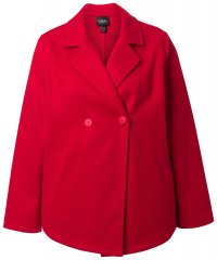 Ulla Popken 846021 Płaszcz polarowy Czerwona