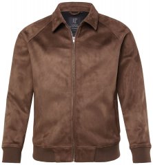 JP1880 846200 Kurtka bomber z imitacji zamszu Ciemnobrązowa