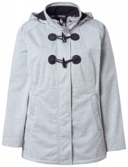 Ulla Popken 846744 Kurtka softshell Szara melanż