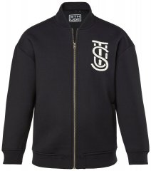 STHUGE 847083 Kurtka varsity z tkaniny scuba Czarna