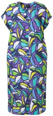 Ulla Popken 848980 Sukienka koszulowa w kwiaty Liliowa