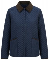 Ulla Popken 849111 Kurtka pikowana Granatowa