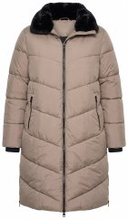 Ulla Popken 850041 Płaszcz pikowany Taupe