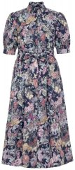 Ulla Popken 850298 Sukienka koszulowa w kwiaty Granatowa