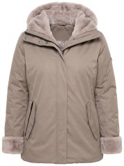 Ulla Popken 850509 Kurtka ze sztucznego futra Taupe