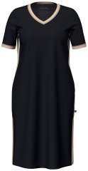 Ulla Popken 851237 Koszula nocna w paski Czarna
